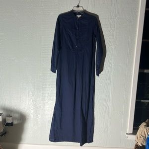 NILA LOTAN  pleat front cotton dress